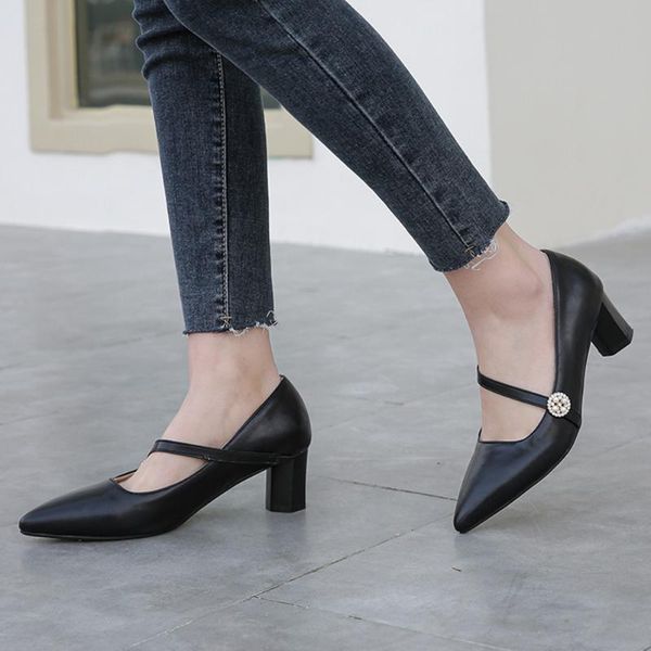 

sarairis 2020 new fashion pointed toe high heels office lady pumps woman shoes spring/autumn elegant shoes women pumps, Black