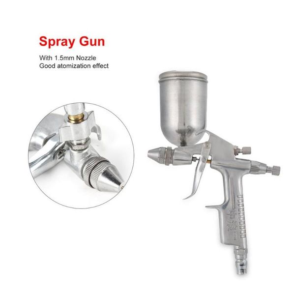 

air painter spray gun pneumatic 0.5mm nozzle 150ml airbrush sprayer painting atomizer tool with hopper for painting cars