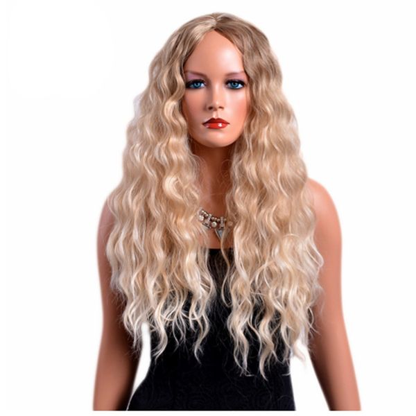 28 polegadas perucas curly curly para mulheres loira cor americana afro cabelo sintético ombre peruca peruca