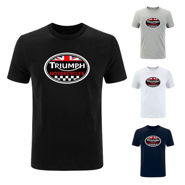 

summer t shirt mens motorcycle logo printing funny cotton casual short sleeve fashion t shirt size s-xxxl, White;black