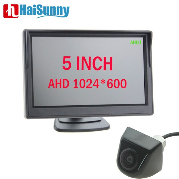 

5 inch ahd monitor with 1280x720p car reverse camera 170Â° fish eye lens starlight night vision hd vehicle rear view camera ahd