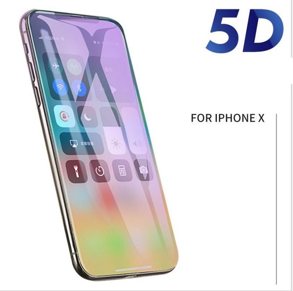 

for iphonex/xs max 5d curved tempered glass screen protector film case friendly for iphone7/8 plus with retail package strenthening screen