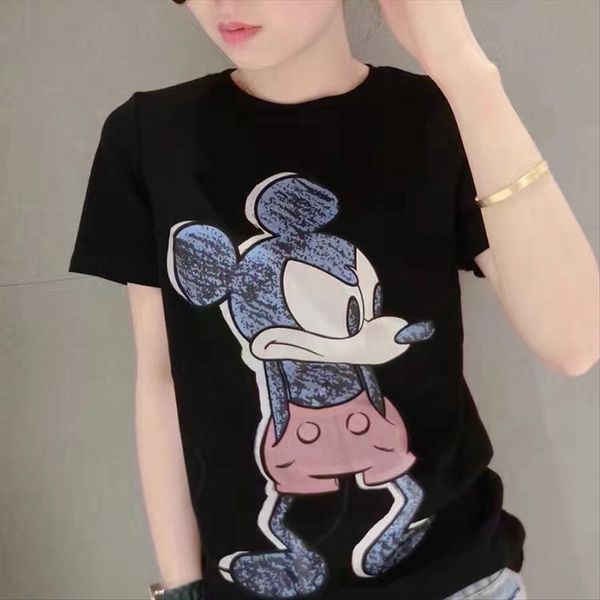 

short-sleeved women's casual pure cotton base short-sleeved t- t-shirt women's casual pure cotton base shirt, White