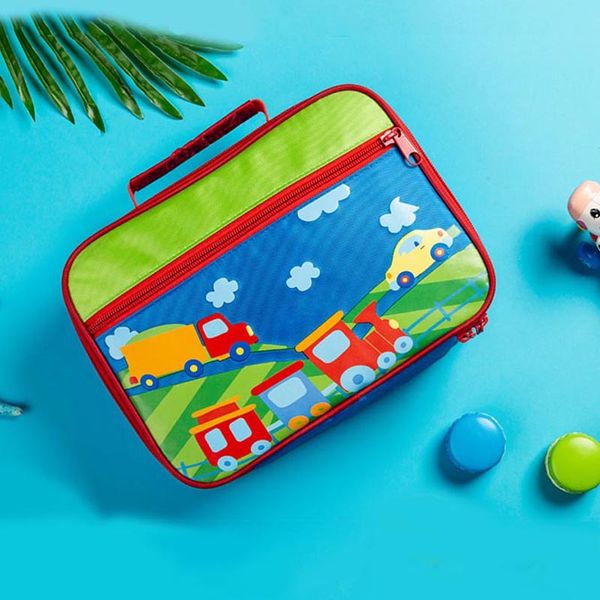 

kids new insulation thermal lunch bags fresh keeping large cute cat print totes box waterproof portable lunch cooler bags