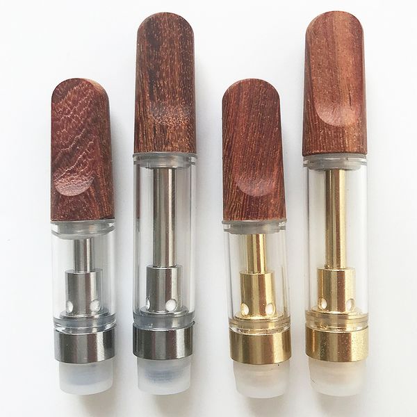 

TH205 Wood Tip 510 1мл 0,8 мл Керамической Vape Картриджи Деревянной Empty Vape Pen Телега густого масло Dab Pen Wax Испаритель E Cigatette