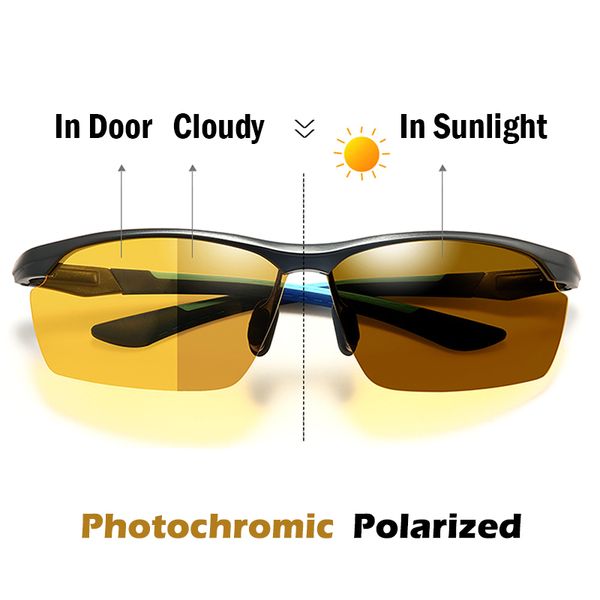 

night pchromic polarized cycling sunglasses men sports eyewear driving fishing outdoor night riding running uv400 glasses