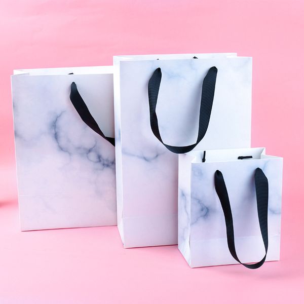 

200pcs marble textured gift bag for ceremony awards anniversary celebration wedding banquet birthday gift 36x13x27cm 21x10x30cm14x8x16cm