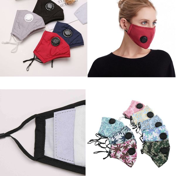 

adults kids mascherine cartoon breathing cotton valve anti pollen dust smog pm2.5 mask with 2pcs filter filter mask