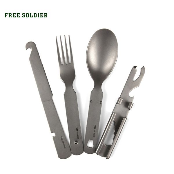 

soldier outdoor sport tactical tableware camping hiking picnic 304 stainless steel tableware for travelling