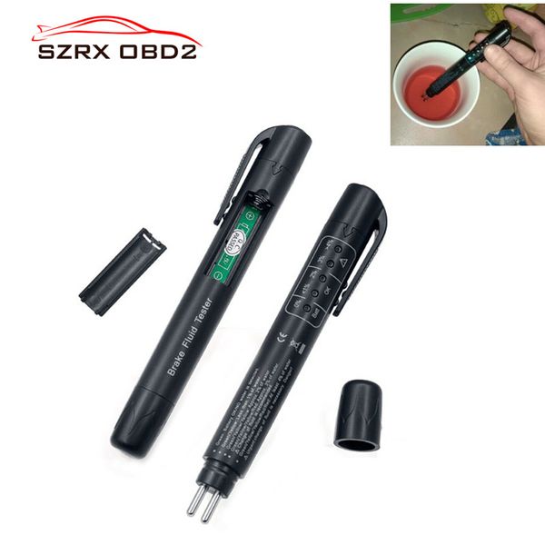 

a++ portable brake liquid tester mini brake fluid test pen led display testing mositure of oil for dot3 dot 4