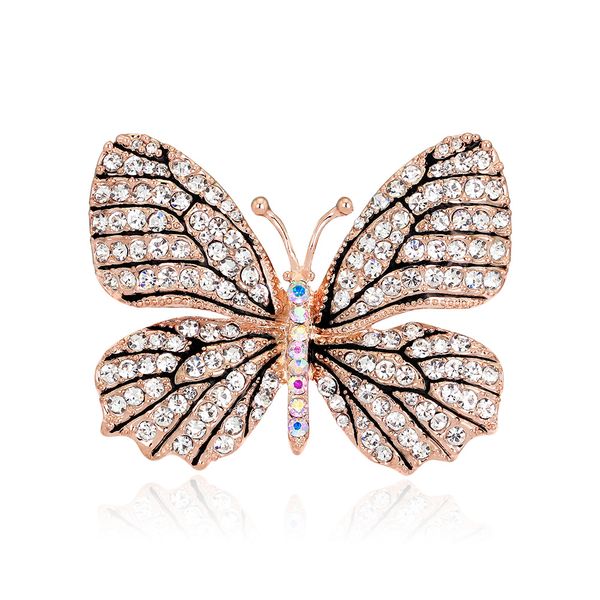 

rhinestone new butterfly full diamond brooch fashion alloy brooch wholesale, Gray