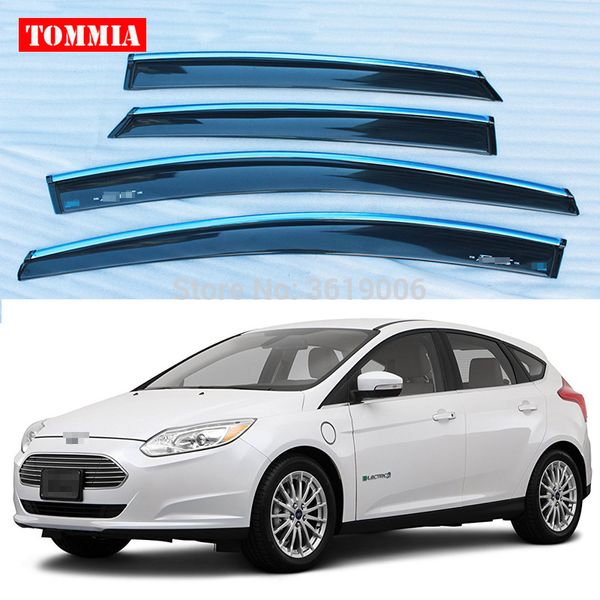

tommia brand new for ford focus 2012 window visor shade vent wind rain deflector guards cover 4pcs/set