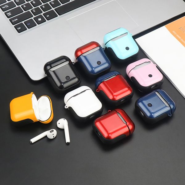 

Luxury Silicone Cover For Airpods Cases Soft TPU + PC Dual Layer Armor Case For Apple Airpods Silicone Cover Bags