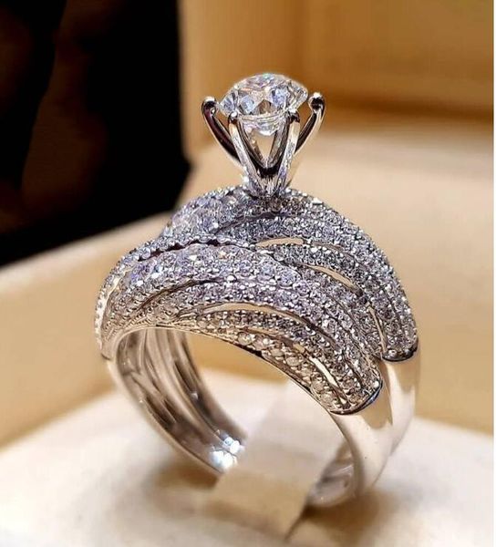 

wish new flashes diamond engagement ring set in europe and america cross-border supply of ms. hand ring fashion jewelry wholesale, Golden;silver