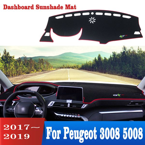 

на 3008 5008 2017-2019 приборной панели автомобиля крышки анти-скольжения коврик dashmat солнцезащитным козырьком приборной панели коврового