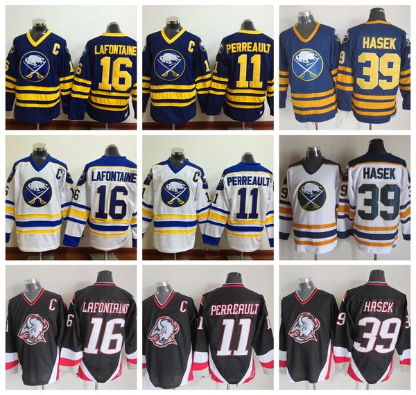 

Buffalo abre hockey jer ey 16 pat lafontaine 11 gilbert perreault 39 dominic ha ek 1992 ccm vintage titched jer ey c patch