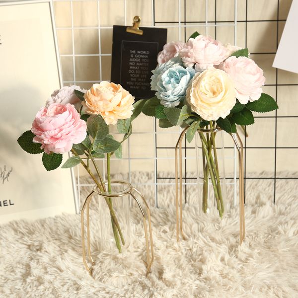 

wholesale silk peony artificial bunny festival decorative flower handmade hydrangea bride decorative flower bouquet wedding supplies