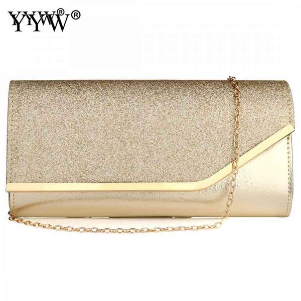 

sequined envelope clutch bags for women 2020 fashion gold purses and handbags with chain shoulder bags wedding party clutches