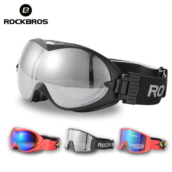 

rockbros ski goggles double layers anti-fog glasses snow skiing uv400 eyewear snowboard pc lens big mask men women winter sport
