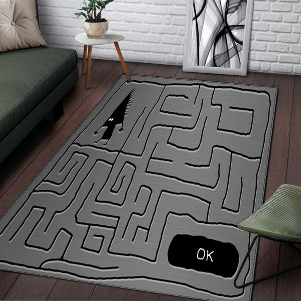 

mind game carpet play rugs kid rug home fashion baby maze mat gift rug student pad bedroom/living room drop ship