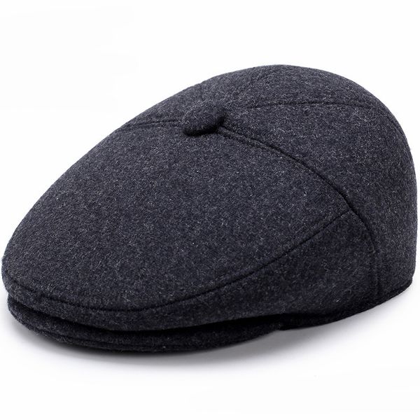 

ht1851 мужские шапки шапки осень зима шапки с уха лоскут vintage newsboy ivy flat caps полушерстяные береты men casual теплый берет caps y20, Blue;gray
