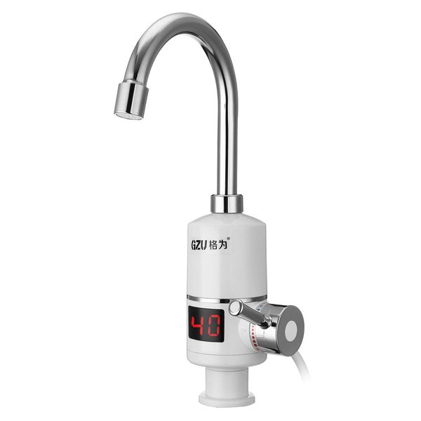 

360 ° 3000w светодиодный цифровой электрический кран водопроводной воды мгновенное подогреватель для кухни ванная комната - # 2