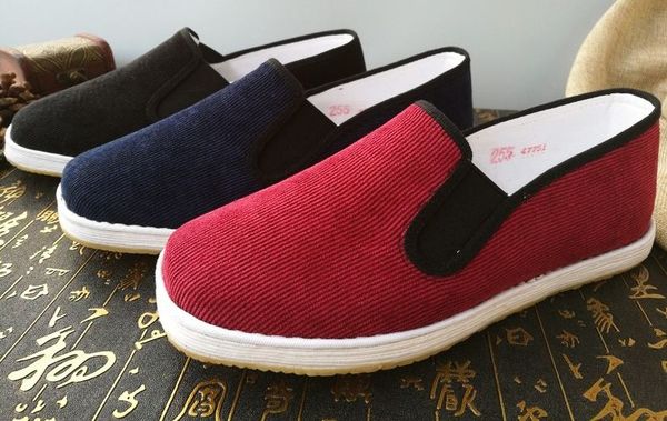 

big size blue/red/black handmade cotton wushu martial arts shoes tai chi taiji shoes sneaker eu38~eu48
