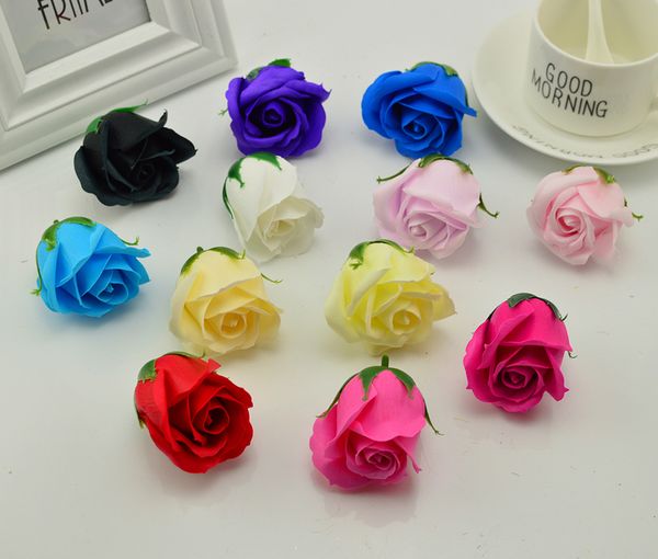 

100pcs artificial soap flowers for home wedding decor accessories fake bath diy wreath valentine's day gifts slik scent roses