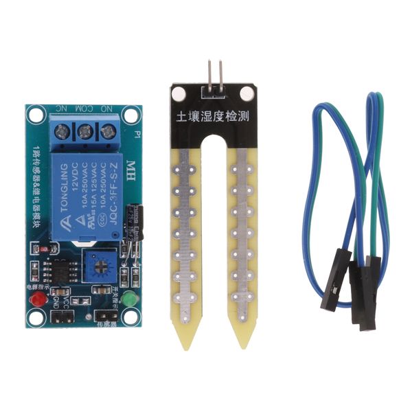 

12v dc soil hygrometer humidity detection module moisture water sensor for arduino with jump cables