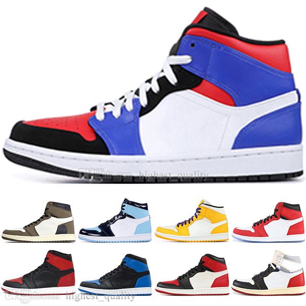 

1 high og travis scotts cactus jack unc spiderman mens basketball shoes 1s 3 banned bred toe men sport designer sneaker