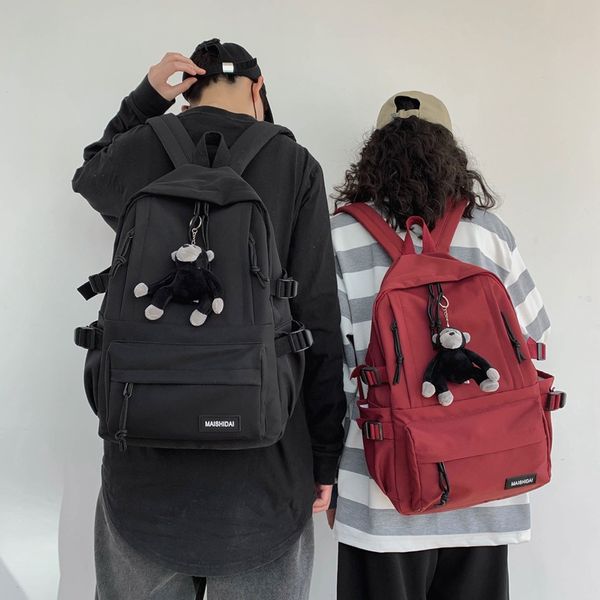 

schoolbag male korean version of high school backpack female large capacity junior high school student backpack