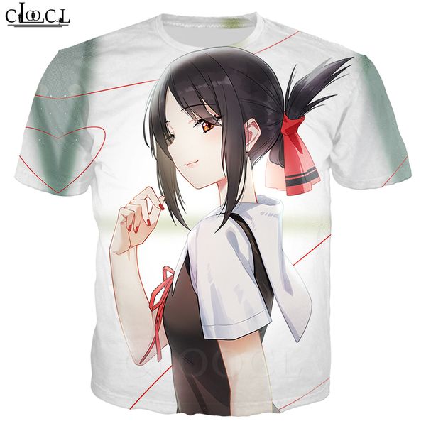

кагуя sama love is war футболка мужчины женщины 3d печати anime girl shinomiya кагуя с коротким рукавом hip hop творческий пары tops s-5xl, White;black