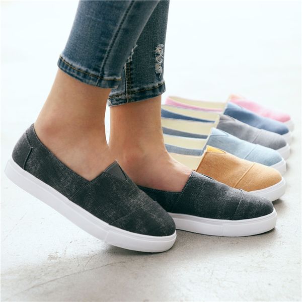 

women's fashion flat sneakers lazy's espadrilles women's canvas shoes girl loafers espadrilles flats shoes size 35-43 fabric, Black
