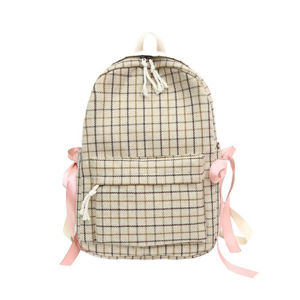 

fashion lady backpack student boy bag new travel bag plaid style shoulder harajuku backpack rucksack bookbag