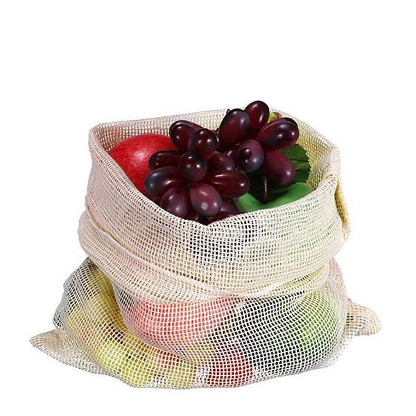

hand totes home storage bag cotton mesh grocery shopping produce bags vegetable fruit fresh bag pouch drawstring organizer bag