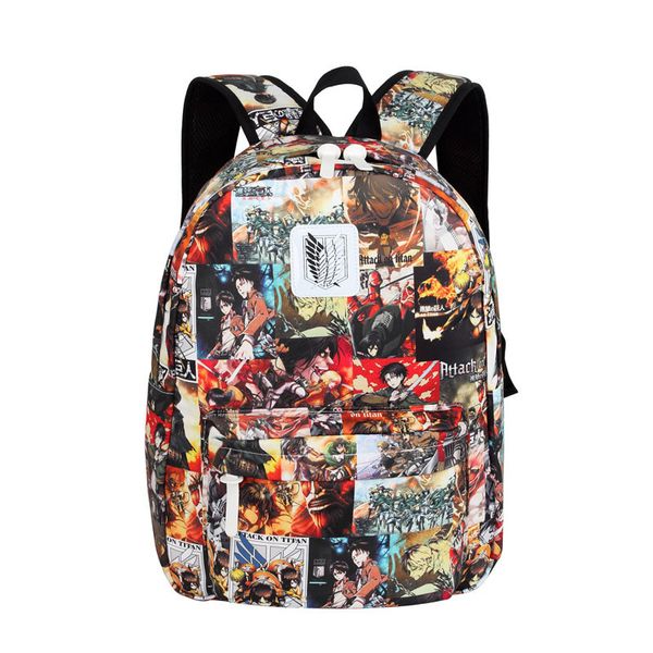 

attack on titan one piece naruto totoro neko atsume madara backpack shoulder travel school bags backpacks mochila daypack