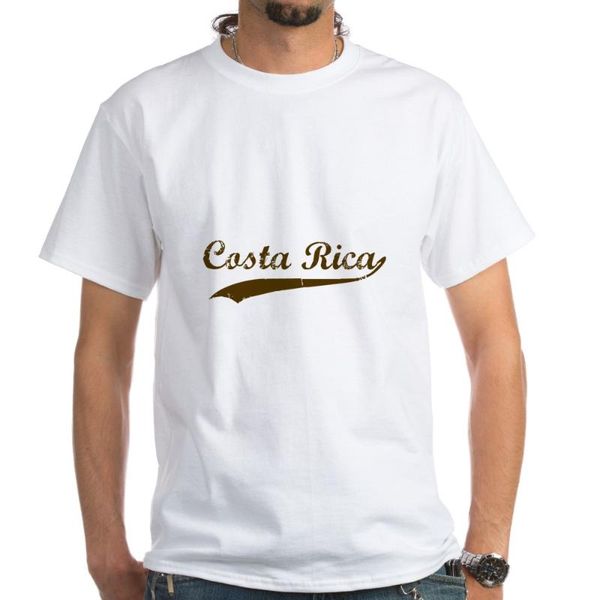 

винтаж коста-рика ретро легкая футболка ретро, White;black