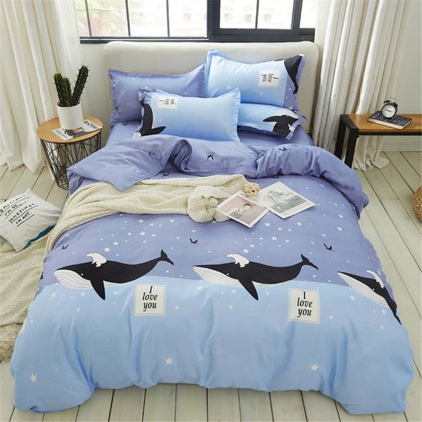 Classical Bedding Set 2 With Dolphin Duvet Cover Set Single Double