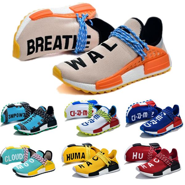 

solar pack nmd human race know soul breath though running shoes men women bbc multi color pharrell williams nude oreo mens desigenr sneakers, White;red