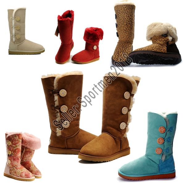 

new wgg women's australia classic tall boots women girl boots boot snow winter boots fuchsia black blue red leather shoes