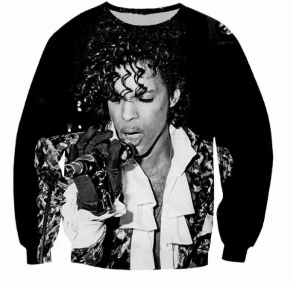 

new fashion singer prince rogers nelson sweatshirt 3d print clothing women men unisxe sweatshirt casual outerwear pullovers k329, Black