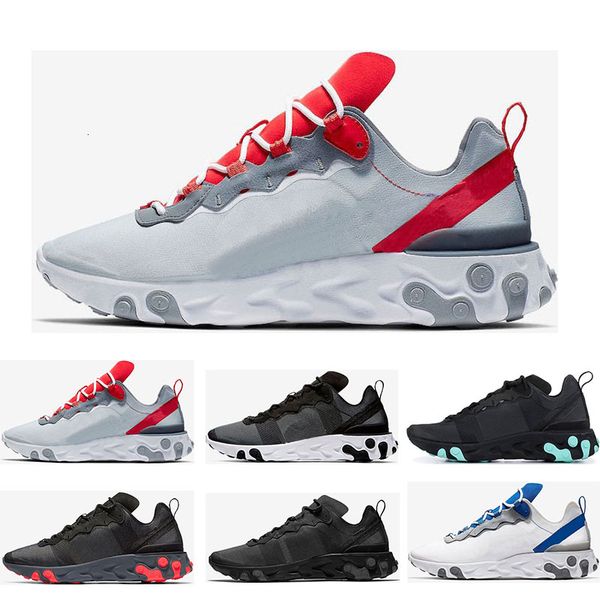 

react element 55 running shoes for men womens jade solar red triple black white royal red sports sneakers shoes size 36-45