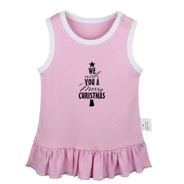 

we wish you a merry christmas danger cat has a gun newborn baby girls dresses toddler sleeveless dress infant cotton clothes, Red;yellow