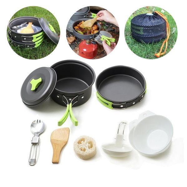 

camping cookware outdoor cookware set camping tableware cooking set travel tableware cutlery utensils hiking picnic