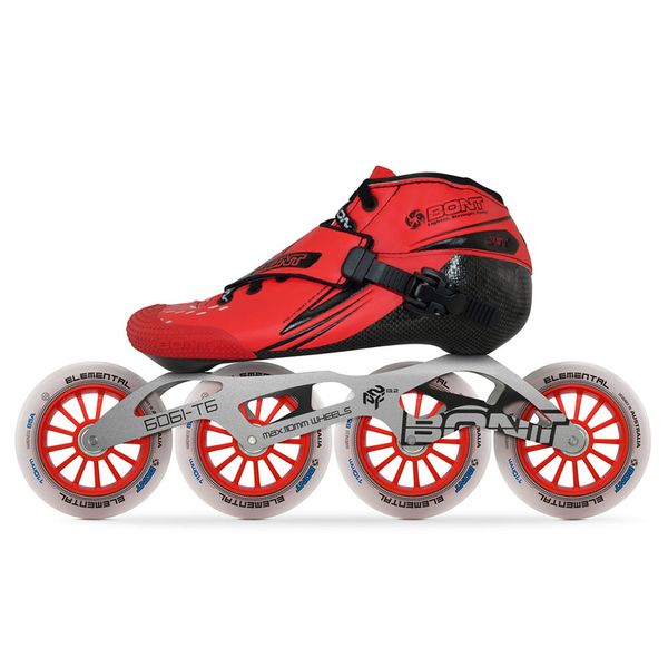

2019 original bont jet 2pt speed inline skates heatmoldable carbonfiber boot 4*90/100/110mm 6061 elemental wheel skating patines