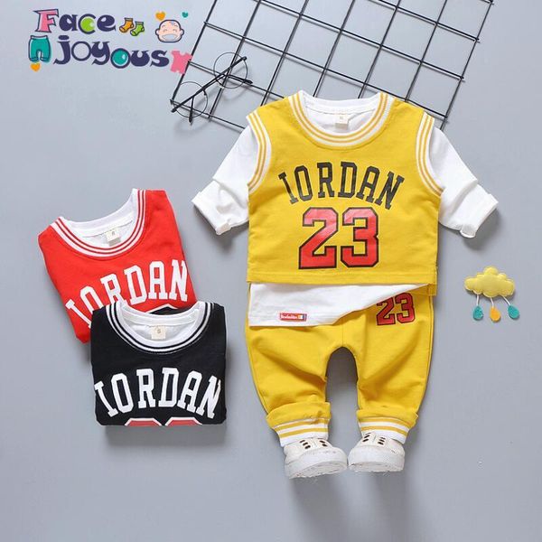 

autumn children boy clothes 3pcs tracksuit for boys sport t shirt + vest + pants cartoon letter baby suit baby clothing set, White