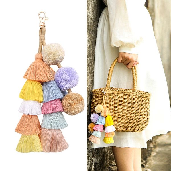 

fluffy ball poncho keychain cute keychain handmade hair ball key chain car key chain bag pendant fur2800456, Silver