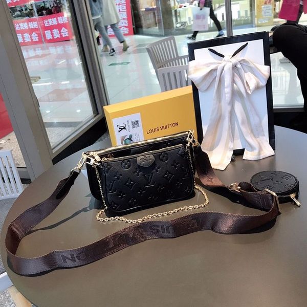 

brand new women's bag european and american fashion designers shoulder bag leather fashion lady crossbody bag 3-piece set 553