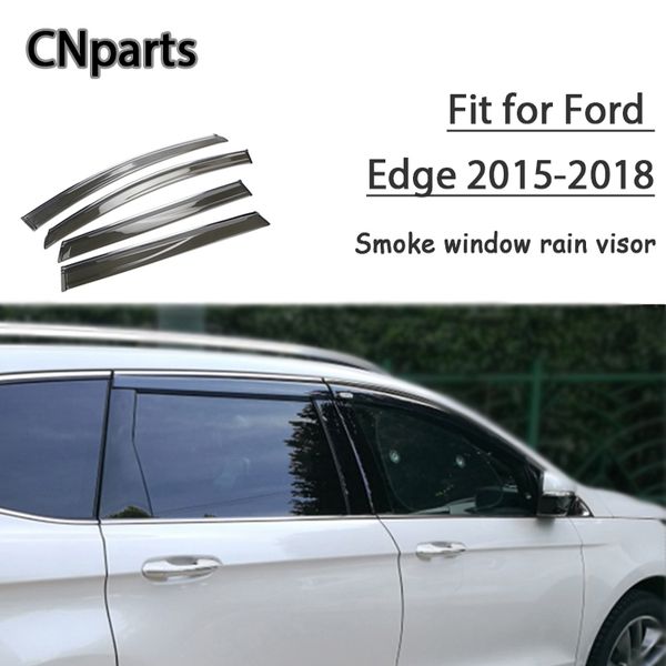 

cnparts 4pcs abs for ford edge 2015 2016 2017 2018 car smoke window sun visor keep fresh air convection accessories