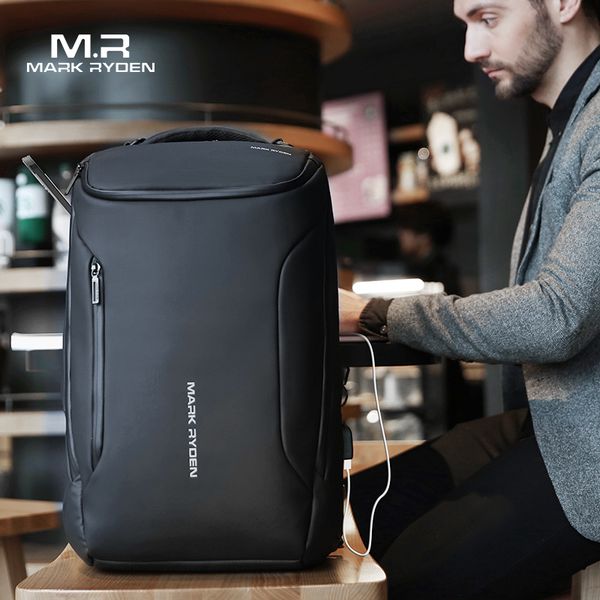 

anti-thief fashion men backpack multifunctional waterproof 15.6 inch lapbag man usb charging travel bag eehcu